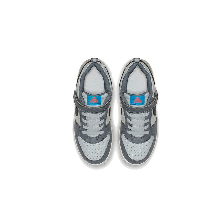 Nike Court Borough Low Casual Lightweight Non-Slip Low-Top Kids Skate Shoes Kids Sneaker Gray Blue 870025-006