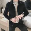 Herren Slim Fit Wollmantel - Britischer Stil, Kurz, Doppellagig, Imitat Nerz, Herbst- & Winter-Freizeitjacke