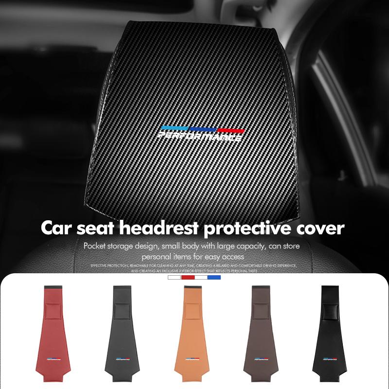 Car Seat Headrest Pillow Pad Protective Cover Accessories For BMW X1 X3 X4 X5 X7 G20 G38 F20 F39 F48 E46 E60 E36 E39