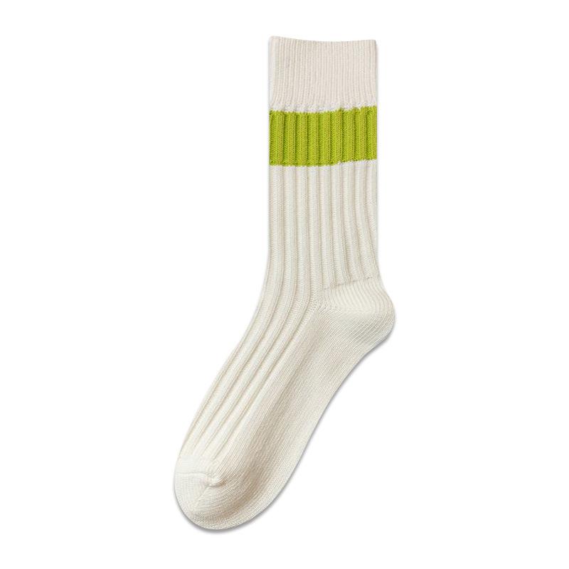 Chaussettes Longues Hommes Tendance Chaussettes Coton Printemps Désodorisantes Absorbantes Sueur Sport Yu Wenle Avec le Même Tube Long Blanc Hommes