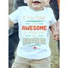 European sizes Boys' T-Shirt with The Phrase 'IF YOU THINK I'M AWESOME' Print in a Creative And Versatile Round Neck Design