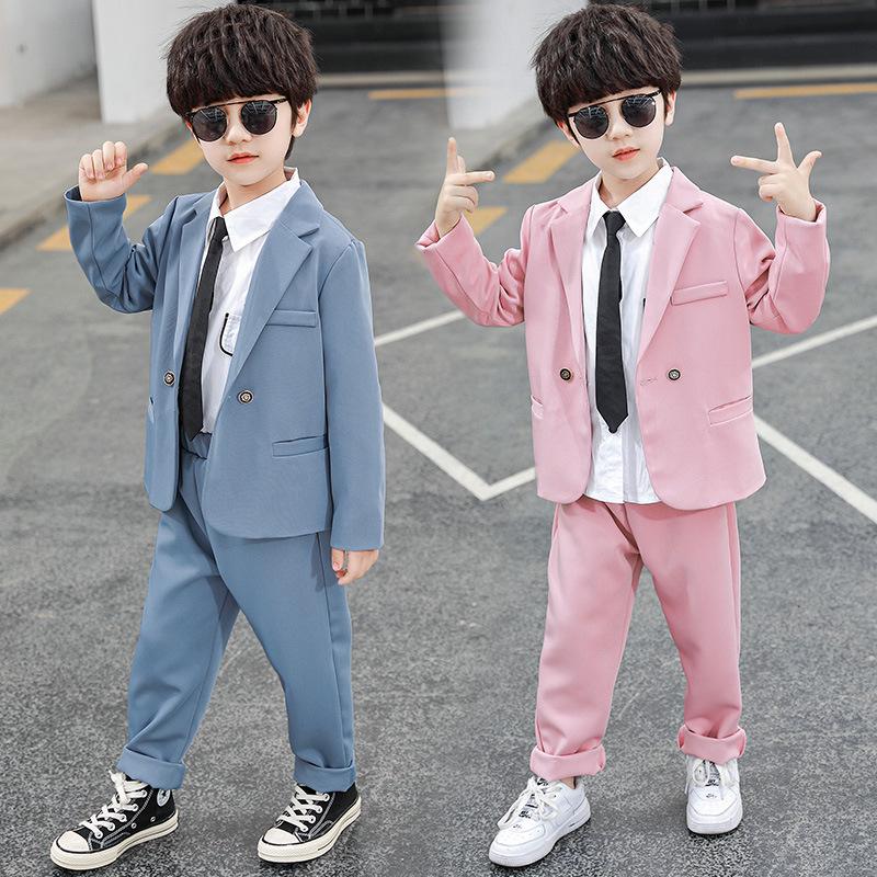Spring/Autumn Korean Style Boys' Two-Piece Suit: Handsome Flower Boy Formal Wear