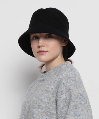 THE-ABON Women'S Day Basic Knit Bucket Hat Black