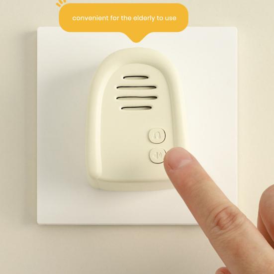 Wireless Doorbell with Receiver Cartoon Puppy 50M Long Distance Volume Adjustable Welcome Doorbell Self-Powered Home Office Door Bell