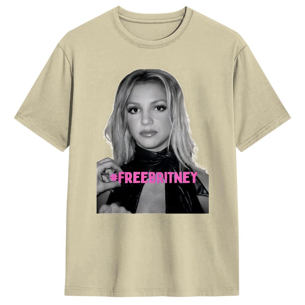 Unisex Free Britneys Spears Poster TShirts Cotton Tees Summer Streetwear Short Sleeve T Shirt ONeck Novelty Custom Logo Tshirt