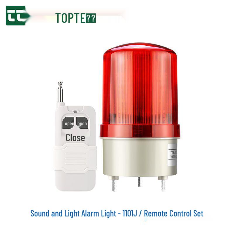 220V Wireless Remote Alarm: Long-Distance Sound & Light Warning for Hotel and Guard Booths Green 220V