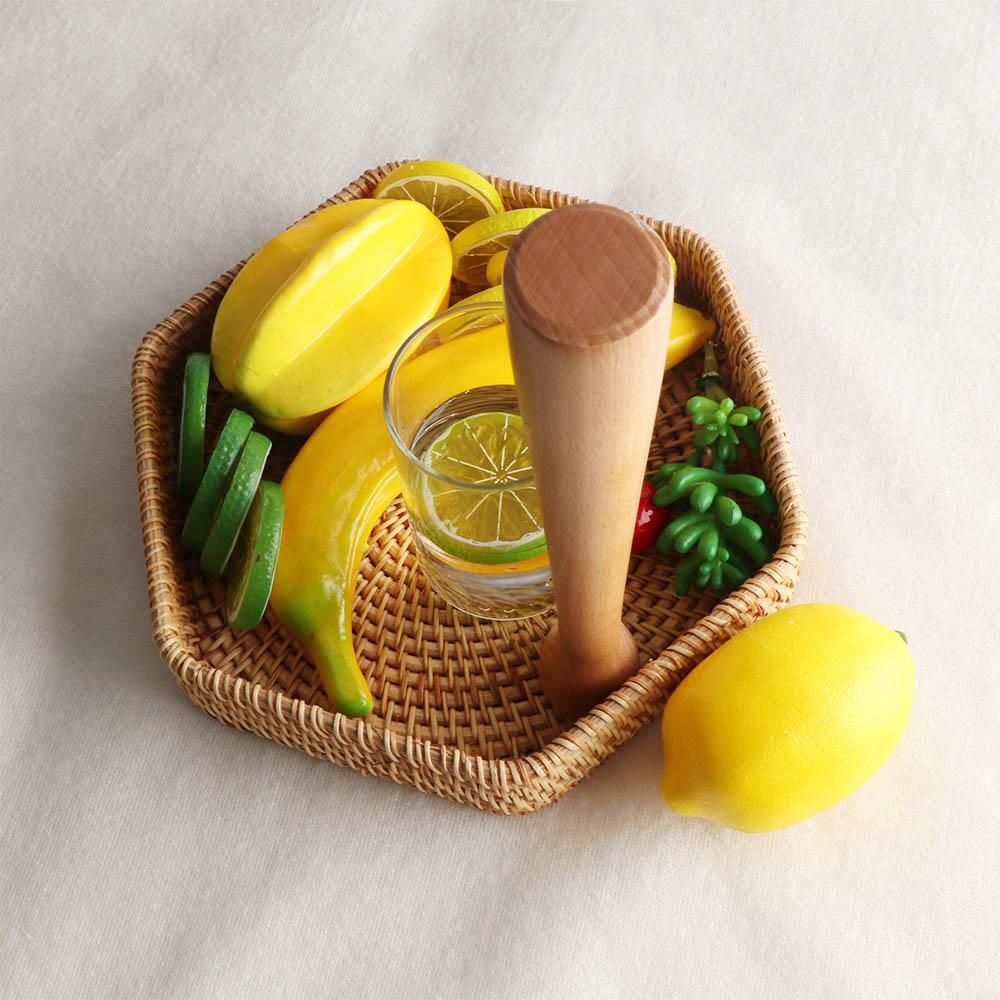 Kitchen Bar Tool Cocktail Wooden Mixer Muddler Stirrer Ice Crusher Masher