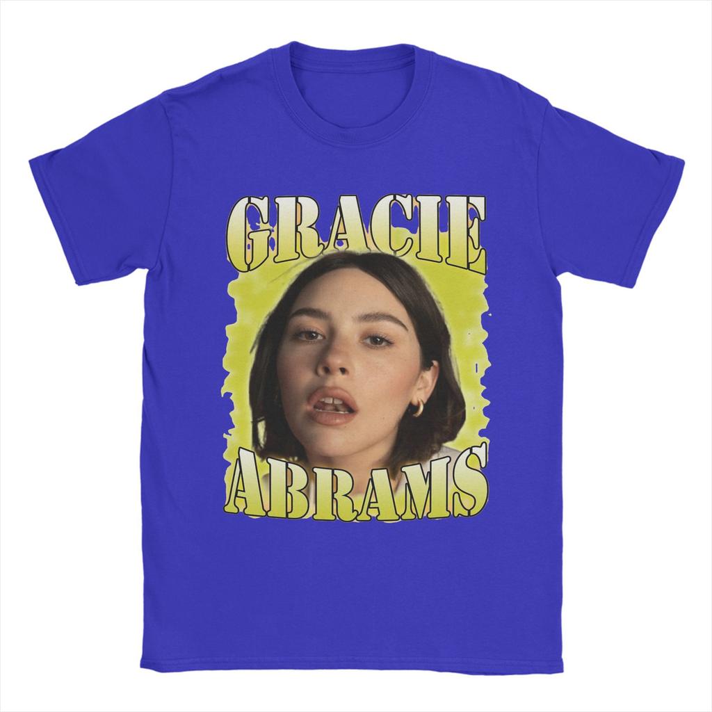 Vintage Gracie Abrams T-Shirts for Men Round Neck Pure Cotton T Shirt  Short Sleeve Tees Plus Size Clothing