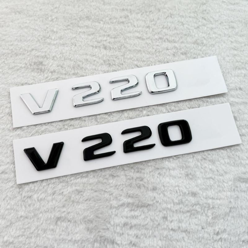 ABS-Emblem mit 3D-Buchstaben V200d V220d V250d V300d für Mercedes Benz V-Klasse, Auto-Kotflügel-Abzeichen, Plakette c