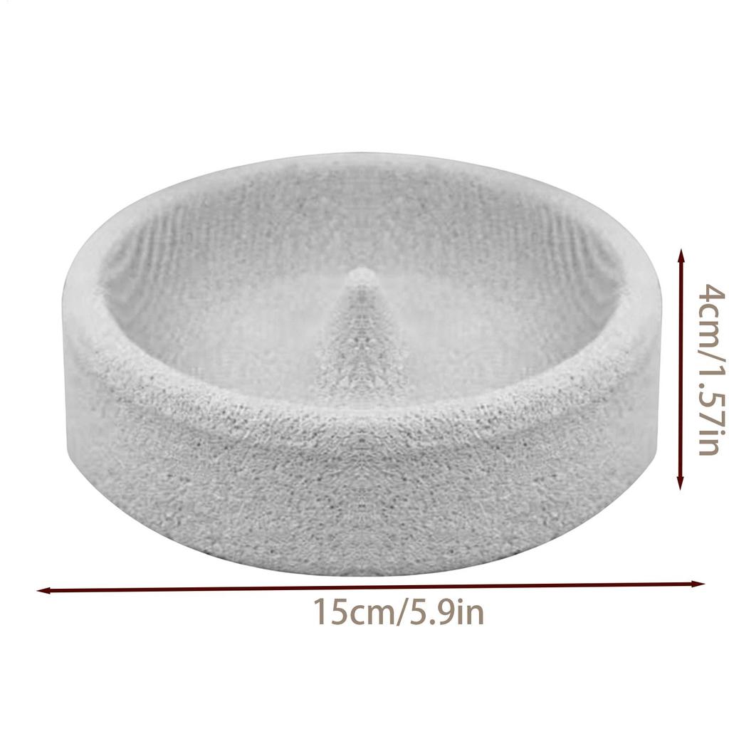 Round Parrot Feeding Bowl Parrot Stone Basin Food Feeder Water Grinder Beak Mosquito Incense Shape Bird Basin Parrot Bird Supply