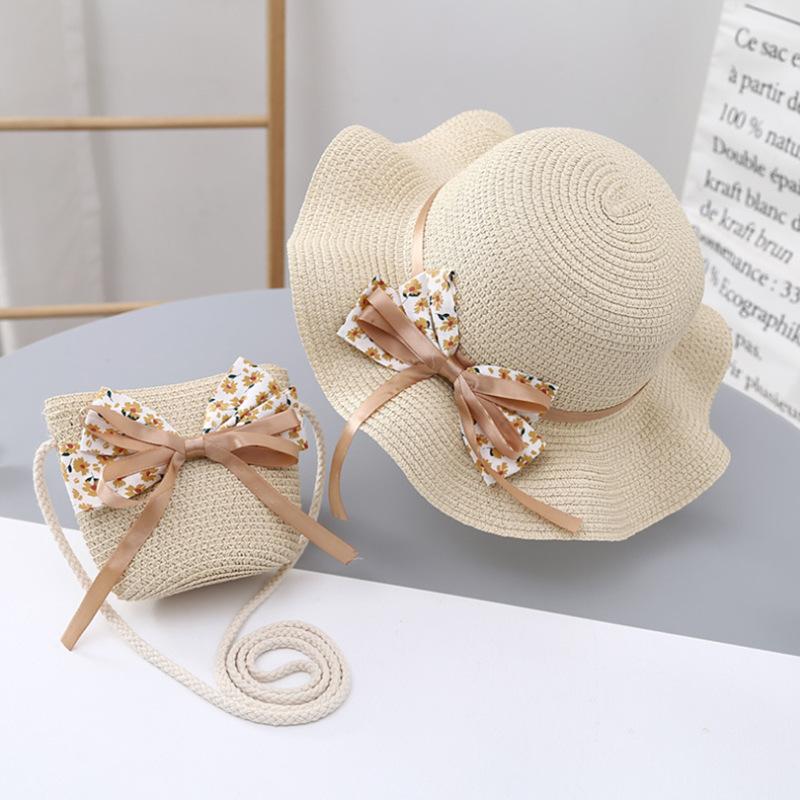 Детская шляпа-сумка Летняя детская шляпа от солнца Детская уличная шляпа для девочек Защитная шляпа от солнца Принцесса шляпа от солнца hat+bag