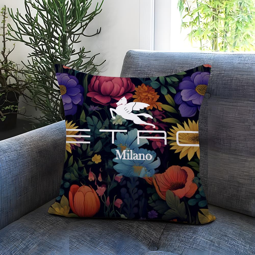 E-Etro Brand Cushion Cover Comfortable Reversible Pillow Cover Ideal for Car Sofa Bedroom & Beyond
