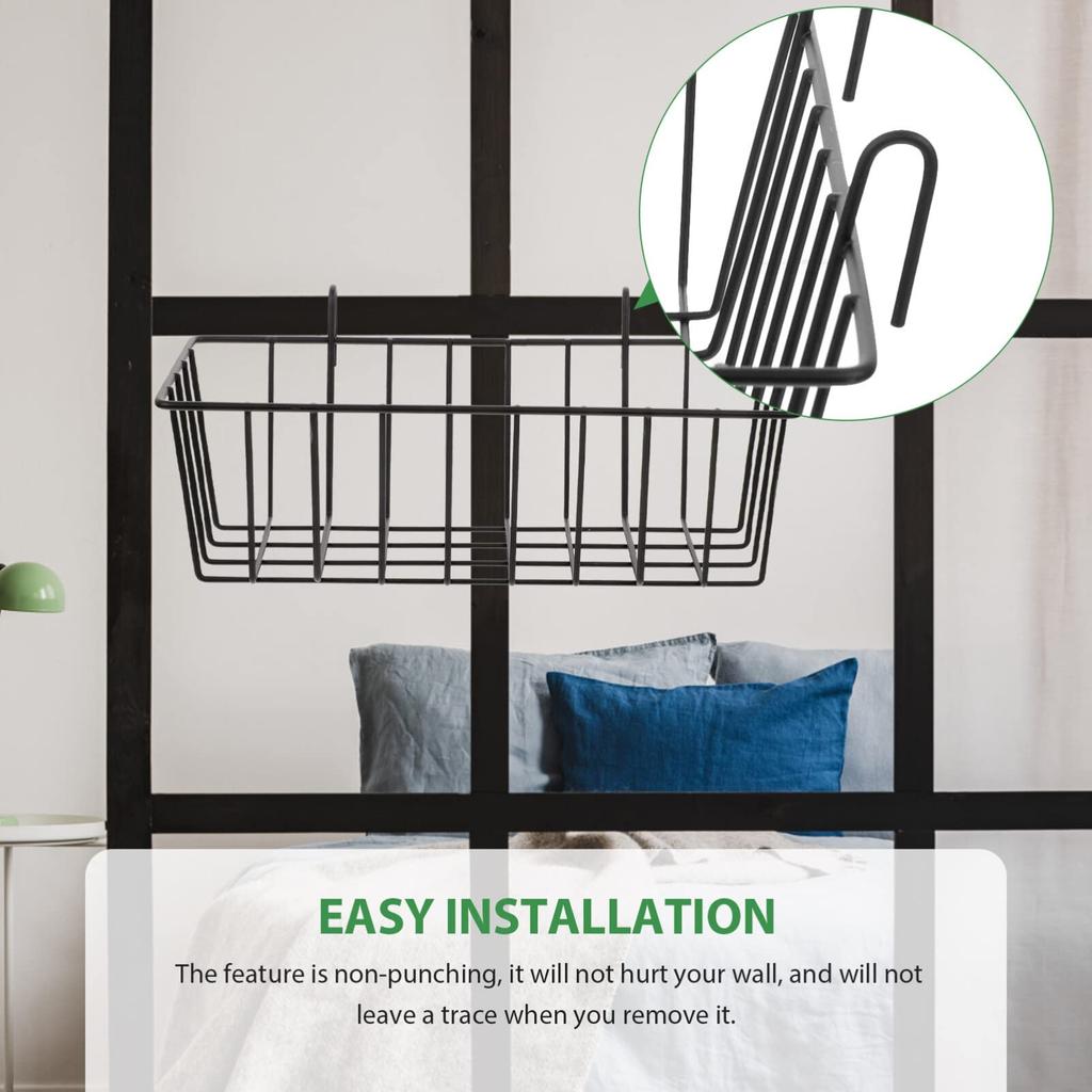 OUNONA Wire Basket Hanging Basket Set of for Shampoo Magazine Sundries Iron Mesh Bath Shelf, Wall-Mounted Storage, 3, Kitchen, Holder, Metal, Storage,
