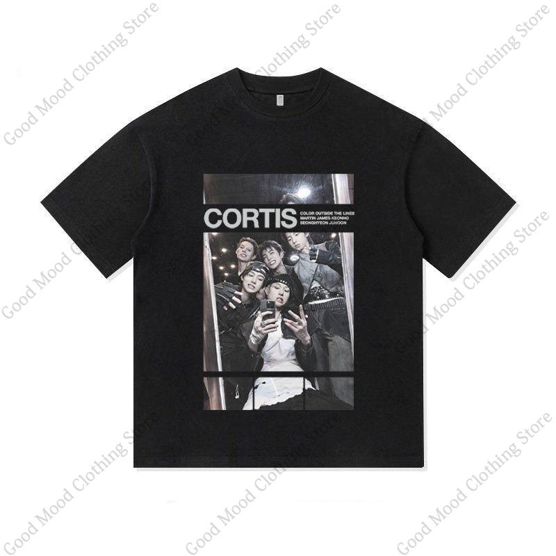 CORTIS T Shirt Streetwear Fashion Retro Cotton Short Sleeve Tee Top Kpop KEONHO JUHOON SEONGHYEON Print Unisex Women Casual Tshirt