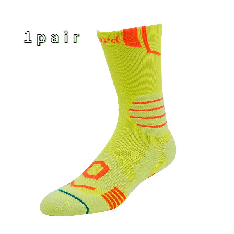 

Мужские спортивные носки средней длины, размер 39–44, баскетбольные, беговые, футбольные, велосипедные, против пота и трения One-size неоновый жёлтый