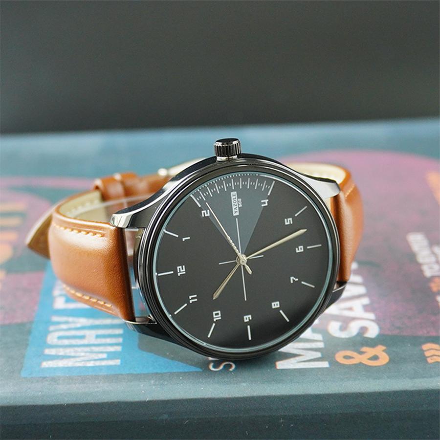 Business Watches Male Minimalist Fashionable Arabic Numerals Dial Quartz Watch Waterproof Leather Strap Watches for Men Gift