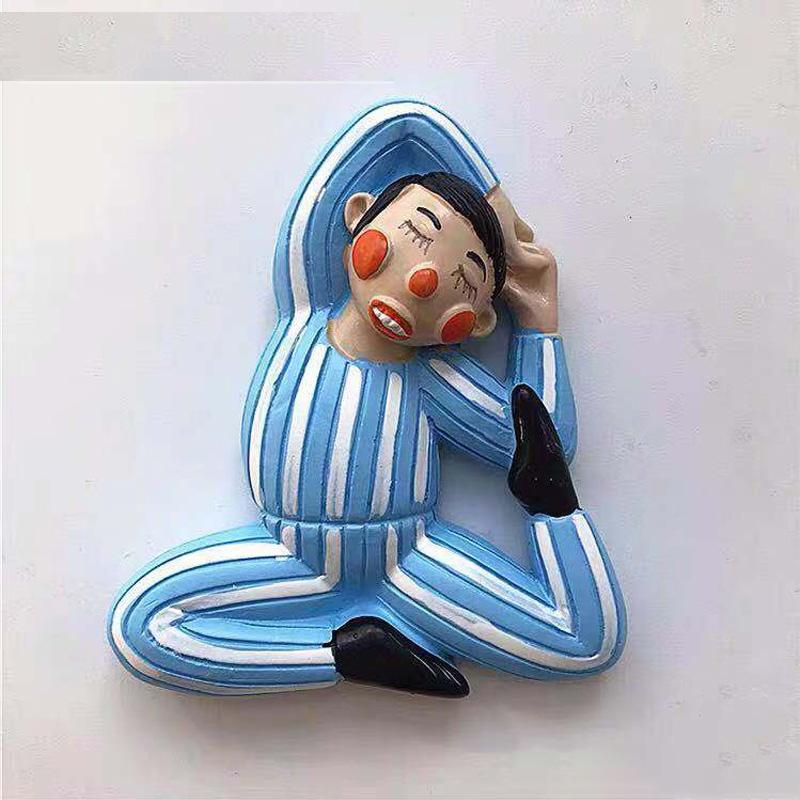 Refrigerator Paste Magnetic Decoration 3d Magnetic Fridge Magnet Cartoon Van Gogh Mona Lisa Spanish Girl World Tourism Souvenirs