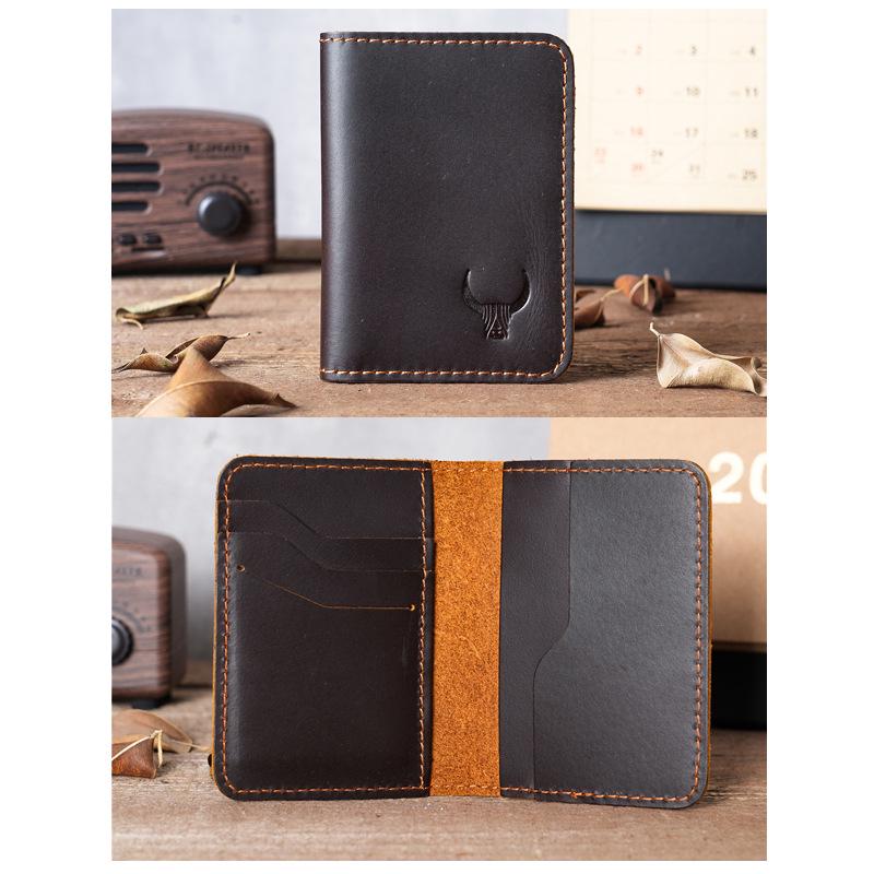NT Retro Crazy Horse Leather Multi-Card Clutch: Unisex ID & Card Holder Wallet