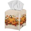 Pumpkin Tissue Box Holder, Home Decor Tissue Napkin Box Covers Farmhouse Decor Holder Paper Organizer for Table,Dresser,Countertop Fall Thanksgiving