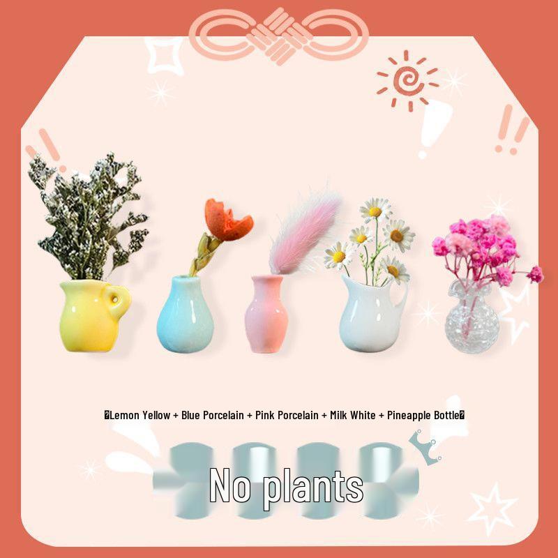 Handmade 3D Ceramic Vase Magnet for Hydroponic Plants & Flowers