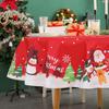 Christmas Polyester Round Tablecloth Merry Christmas Decor For Home 2025 Navidad Natal Cristmas Xmas Gift Happy NewYear 2025