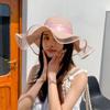 Bowkont Bow Straw Hat UV Protection Sun Protection Cap Elegant Beach Hat  Outdoor