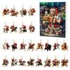 Dog Advent Calendar 24 Days Dog Theme Christmas Countdown Calendar 2D Dog And Santa Decorations Fun Holiday Gift Keepsake for Family Kids Dog Lovers