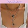 Cross Pendant Necklace For Women With Multi Layer Geometric Design And Zinc Alloy Material