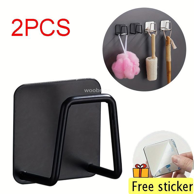 Kitchen Stainless Steel Sink Shelf Sponges Holders Adhesive Drain Drying Rack Wall Hooks Accessories Storage Organizer