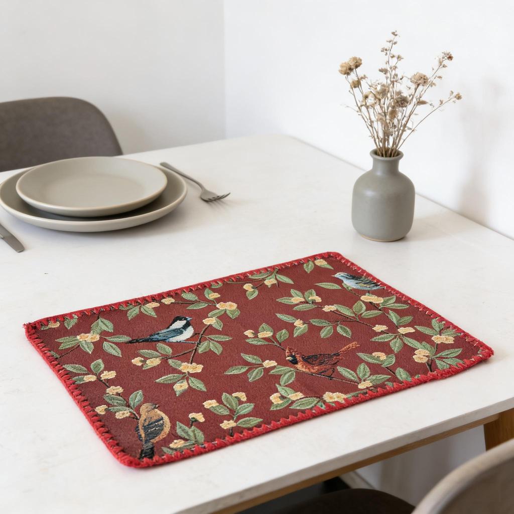 Cotton Linen Table Mats 12 x 18 Inch Washable Durable Easy Clean for Dining Table Kitchen Home Party Festival Decor Rectangular Farmhouse Placemats