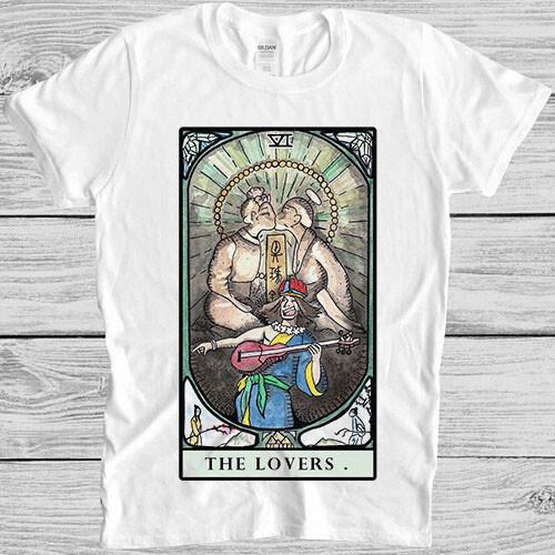 Tarot Card Avatar The Lovers Oma Shu Chong Top Funny Meme Gift Tee T Shirt M1167