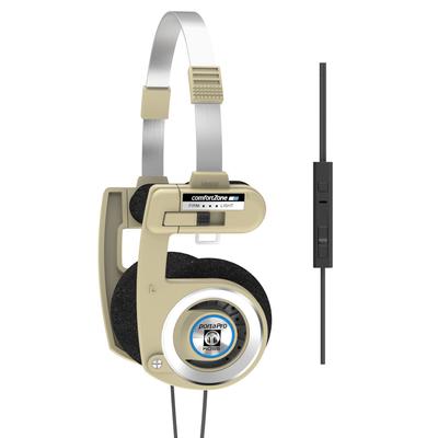 Koss Porta Pro Wired Limited Edition Rhythm Beige Kopfhörer, Inline-Mikrofon, Lautstärkeregler, Touch-Fernbedienung, mit Hartschalen-Tragetasche und Stecker, Rhythm Beige