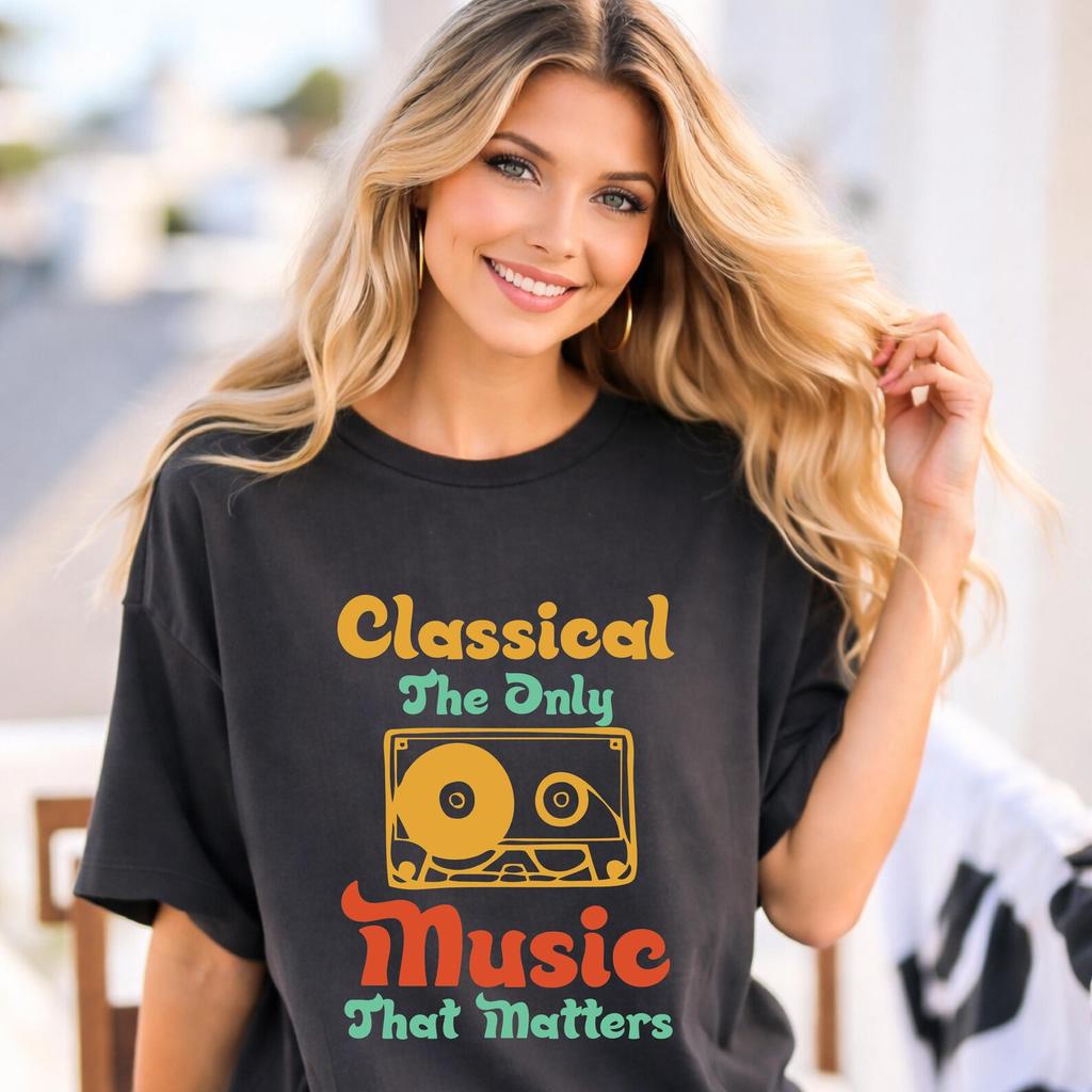 Music T-Shirt Music Tee Rock Band Tee Music Slogan Tee Gift for Boy Teen Girls Mom Dad Grandma Grandpa Family Sister Brother Crew Team Party