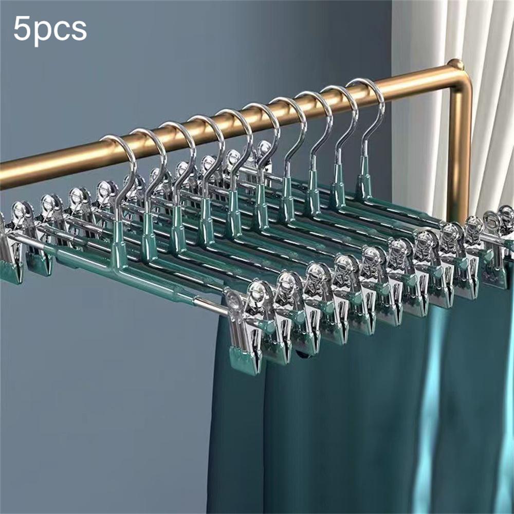 

5Pcs Dual Clip Design Pants Underwear Hanger Non Slip High Manganese Steel Skirt Clothes Hanger C