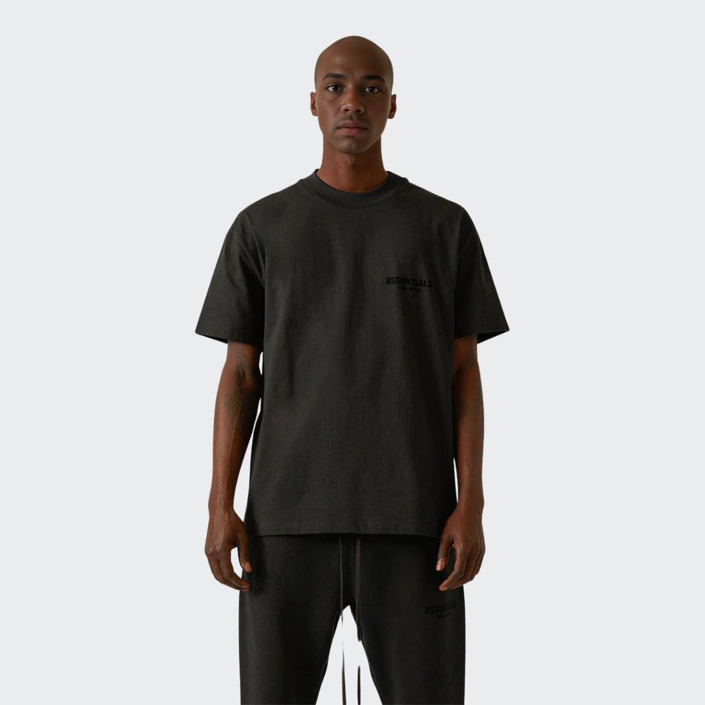 Fear Of God Essentials SS21 Short Sleeve Tee With Logo Unisex Tops Black FOG-SS21-629