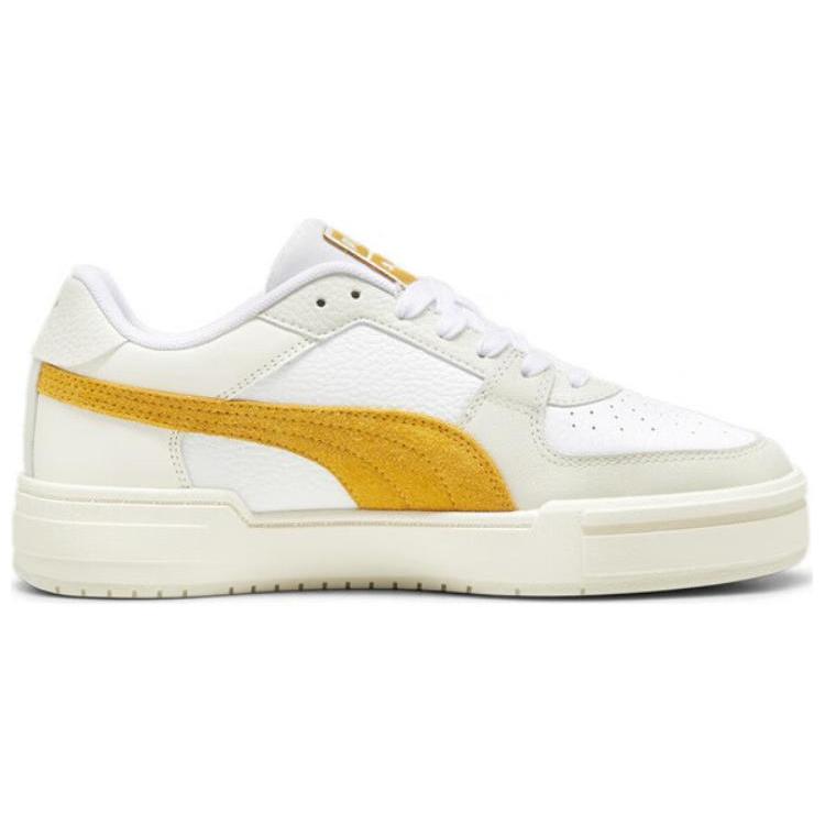 New PUMA Ca Pro Low Top Skateboard Shoes Unisex White Yellow 387327-08