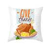 Autumn Harvest Thanksgiving Cushion Cover New Arrival Turkey Pumpkin Peach Skin Printed Cushion