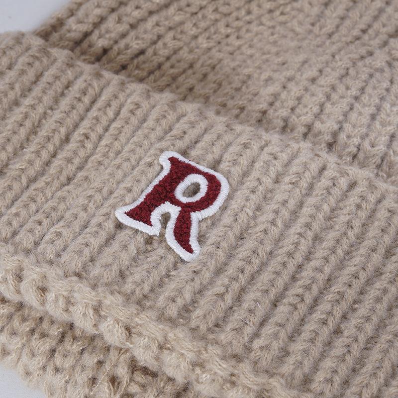 Women's Winter Warm Knitted Hat Korean Style Versatile Big Head Circumference Face Small Wool Hat Windproof Ear Head Hat