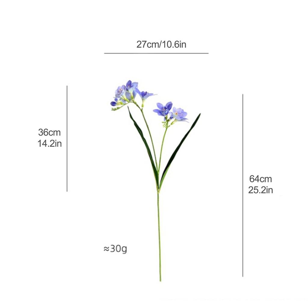 Artificial Cymbidium Orchid Flower Bendable Faux Orchid Plant for Home Office Indoor Tables Centerpieces Decoration