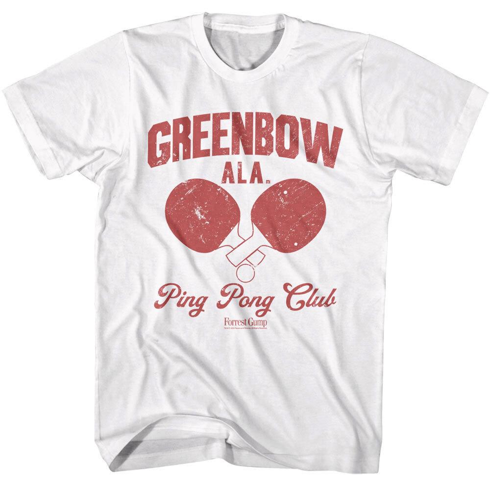Forrest Gump Greenbow Ping-Pong Club Men T Shirt Alabama Table Tennis Team XL
