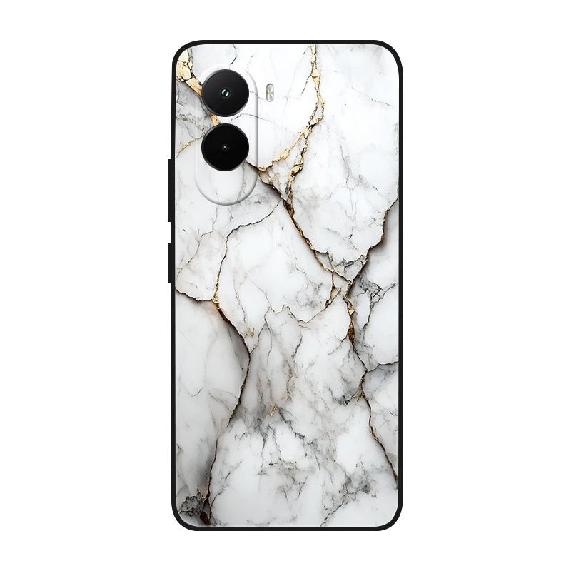 Etui na Poco M7 4G Fajne Malowane Marmurem Miękki Silikonowy Tylny Pokrowiec Na Xiaomi PocoM7 4G TPU Zderzak Fundas Poco M7 4G M 7 Coque