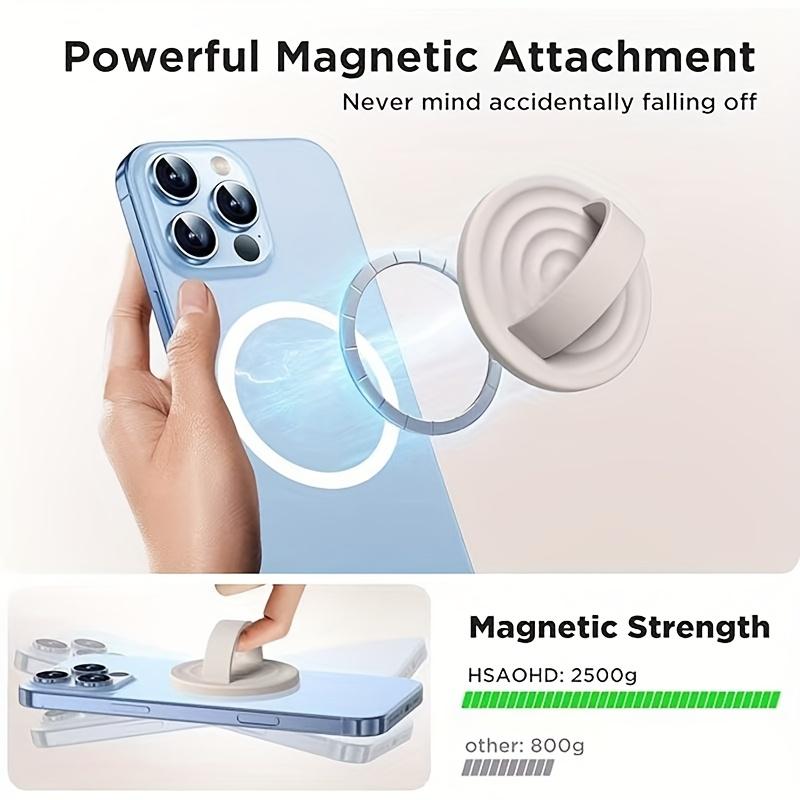 1Pc enhanced magnetic mobile phone holder, comfortable silicone removable ring grip, finger ring holder