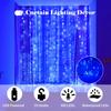 USB Powered Curtain String Lights Curtain Lighting Decoration for Dating Proposing Gathering 8 Lighting Modes 118* 118in Warm White