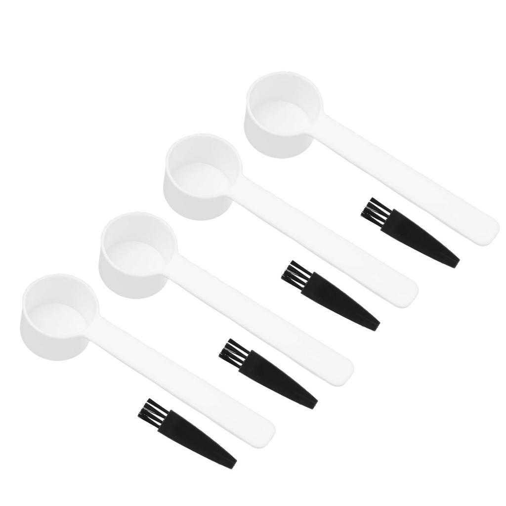 100Set Reusable 4g Coffee Measuring Spoon Brush Kit Coffee Making Accessory for Home Office Use