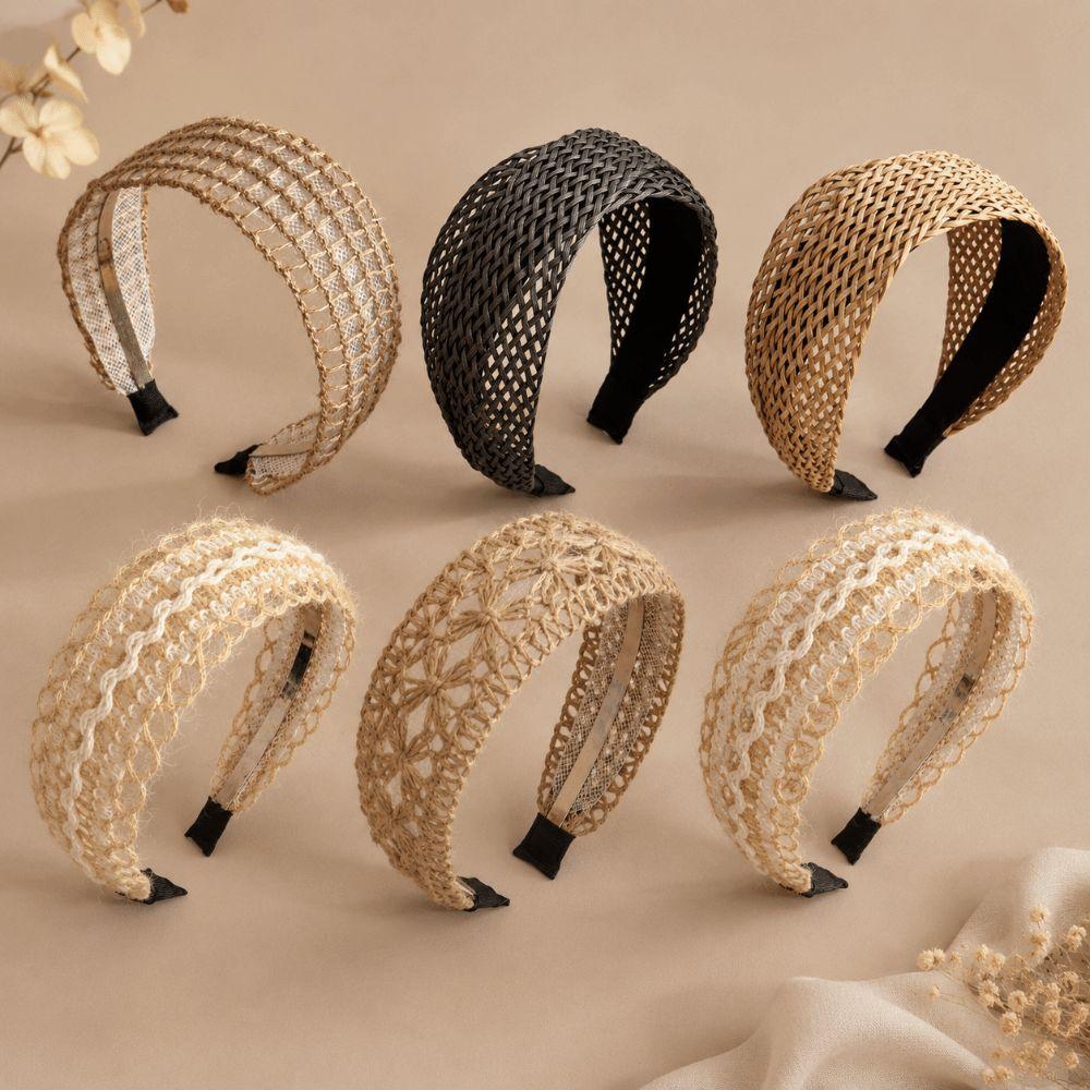 Elegant Wide Brim Hair Hoop Bohemian Style Hair Band High Quality Cross Knotted Headband for Women