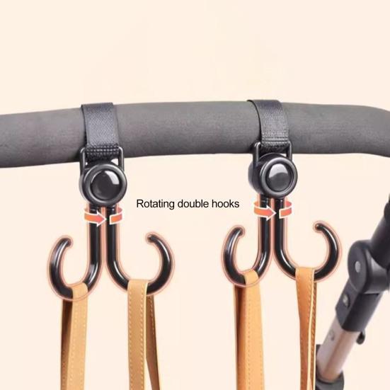 Electric Bike Hook Strong Load-bearing Adjustable Fastener Tape Design Simple Installation Multifunctional Universal Double Hook