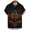 Hawaiian Men's Oversized 3D Printing Devil High Quality Shirts Summer Streetwear Gothic Short Sleeve Vintage Fashion Button