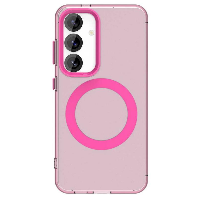 Wireless Charge Magnetic Matte Hard PC Back Cover For Samsung S25 Ultra S24 S23 FE A56 A36 A16 A55 A15 Soft Edge TPU Shockproof Solid Color Phone Case