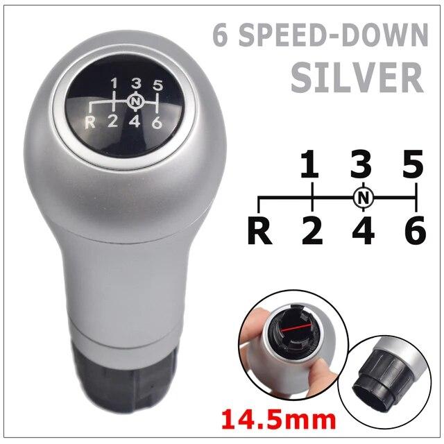 Leder 6-Gang-Schaltknauf für Mercedes Benz C/E/GLK W203 W204 C300 W207 W212 E260 MT Leder-Schalthebel Arm Kopfball