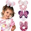 3 Pcs Cute Mouse Ears Hair Scrunchies 12 Styles Velvet Bows for Women Girls Birthday Date Amusement Park Party Hair Bands